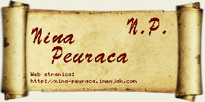 Nina Peurača vizit kartica